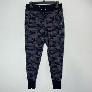 Kyodan Black Grey Camouflage Camo Stretchy Jogger Pants Activewear Athletic S